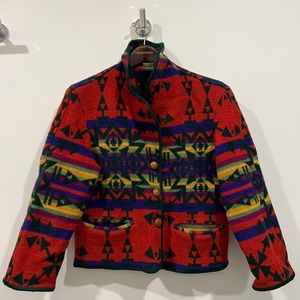 Vintage Western Style United Colors of Benetton Wool Jacket